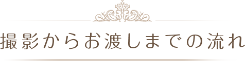 撮影からお渡しまでの流れ