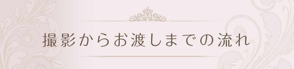 撮影からお渡しまでの流れ